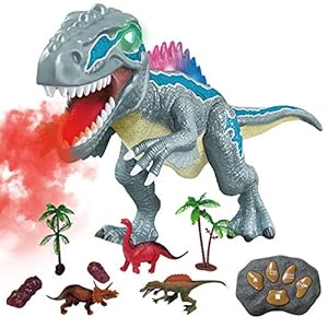 WISHTIME-Remote-Control-Dinosaur-Toys-for-Kids-Electronic-Toy-Walking-Spray-Mist-Realistic-Velociraptor-Dinosaur-Toys-with-LED-Light-Up-Roaring-Sound-Shaking-Head-For-Toddlers-Boys-Girls WISHTIME Remote Control Dinosaur Toys for Kids - Electronic Toy Walking Spray Mist Realistic Velociraptor Dinosaur Toys…