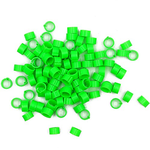 MasXirch 100 Pcs Vogel Bein Ringe Vogel Identifikation Bein Bands Geflügel Bein Bands Clip auf Bein Ringe für Tauben Tauben Wachtel (8mm)