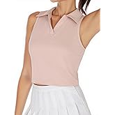 ZANZEA Womens Golf Shirt Polo Collared Sleeveless Tennis Shirts for Women UPF 50+ Sun Protection Cropped Tank Tops