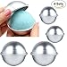 CAVN ( 4 Sets 2 Sizes) DIY Bath Bomb Molds Set with Instructions DIY Metal Bath Bomb Molds Easy for Crafting Your Own Bath Bombs