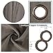 H.VERSAILTEX Linen Blackout Curtains 108 Inches Long for Bedroom/Living Room Thermal Insulated Grommet Curtains Primitive Textured Linen Burlap Effect Window Draperies 2 Panels - Heather Taupe Gray