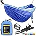 GOLDEN EAGLE Double Eagle Camping Hammock Set - Incl. 2 carabiners and 2 ropes - 118 x 78 in - 600 lbs load - Top Rated Best Quality Lightweight Parachute Nylon 210T. X-MAS GIFT. 2 YEARS-WARRANTY.