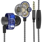 COCOCAT HR-007 Twin Driver High Resolution Heavy Bass In-Ear Headphones with Microphone and Remote for iOS Android -with Premium Foam Earbud Tips for Sport and Isolation Plus Sound