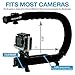 Cam Caddie Scorpion Jr Camera Stabilizer - Collapsible Stabilizing Smartphone Handle for All DSLR, GoPro, Mobile Phones with Integrated Cold Shoe and 1/4-20 Threaded Mounting Knob - Black
