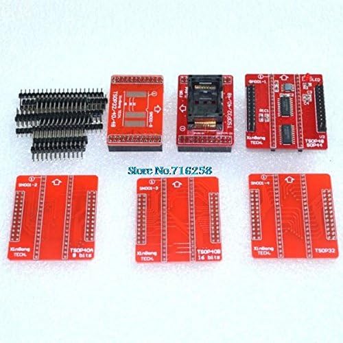 EASILYY Double Pins Contact 100% V3 TSOP32 TSOP40 SOP44 TSOP48 Adapter 6pcs/lot for TL866A/TL866CS Programmer