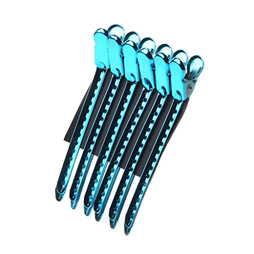 EA-STONE 12Pcs Dividing Duck Bill Clips, Clamp Hair Styling Clips Hairpin Metal Hairdressing Sectioning For Salon Styling Tools (blue)