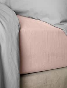 Sábana bajera 140 x 190 + 30 percal rosa Sumi-e: Amazon.es: Hogar