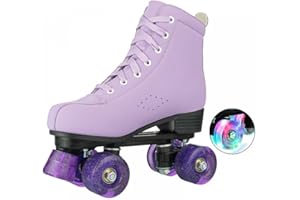 YYW Roller Skates for Women Girls, Cozy Stylish High-top Roller Skates for Beginner, Indoor Outdoor Classic Double-Row Roller