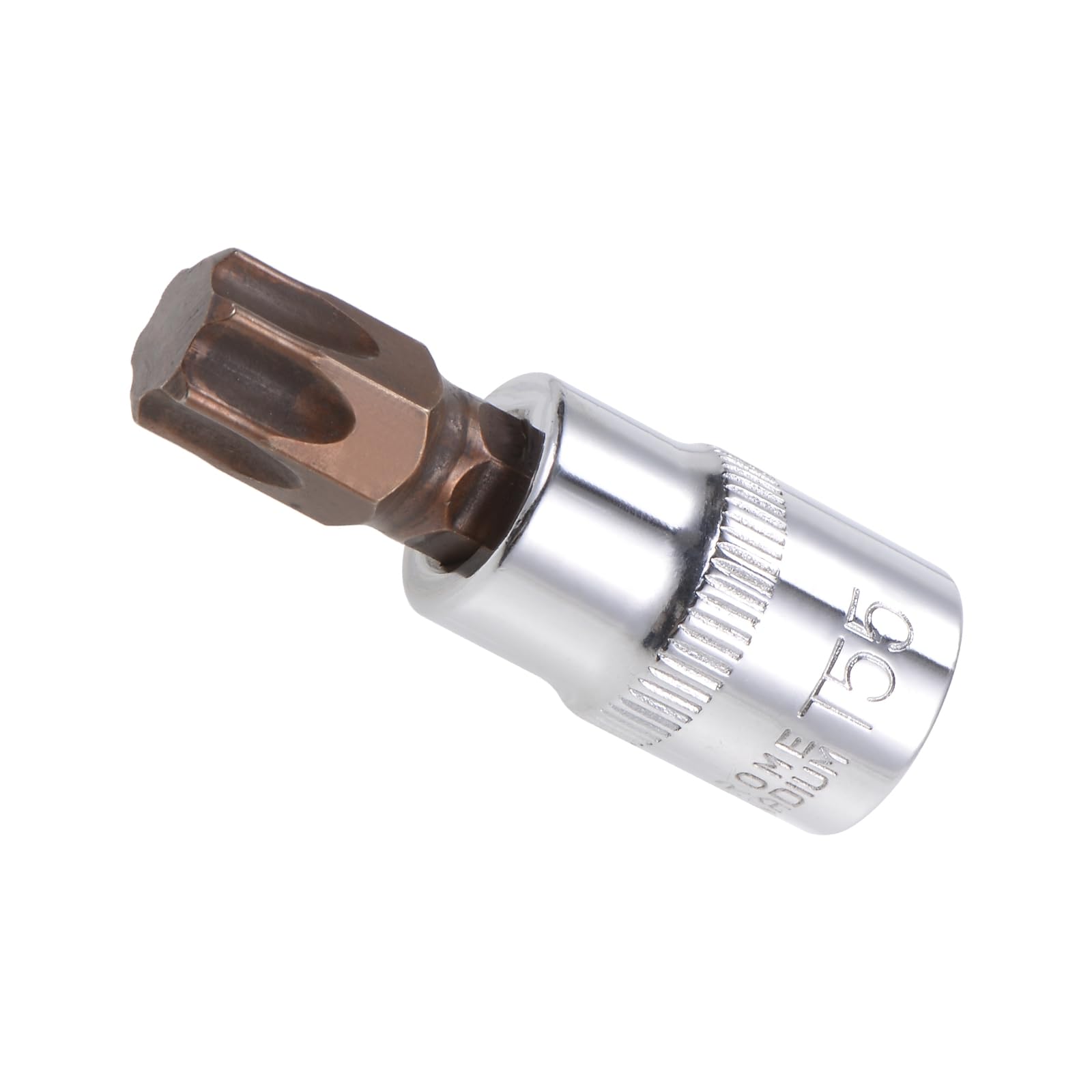CoCud Torx Bit Socket, Metric T55 Bit 3/8" Drive 1.5" Long, S2 Alloy Steel Heat Treated CR-V Socket - (Applications: for Fastener Application)