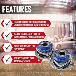 Front Wheel Hub Bearing Assembly - Set of 2