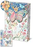 Punch Studio Pouch Note Cards Butterfly with Gold Foil Embellishments 46573