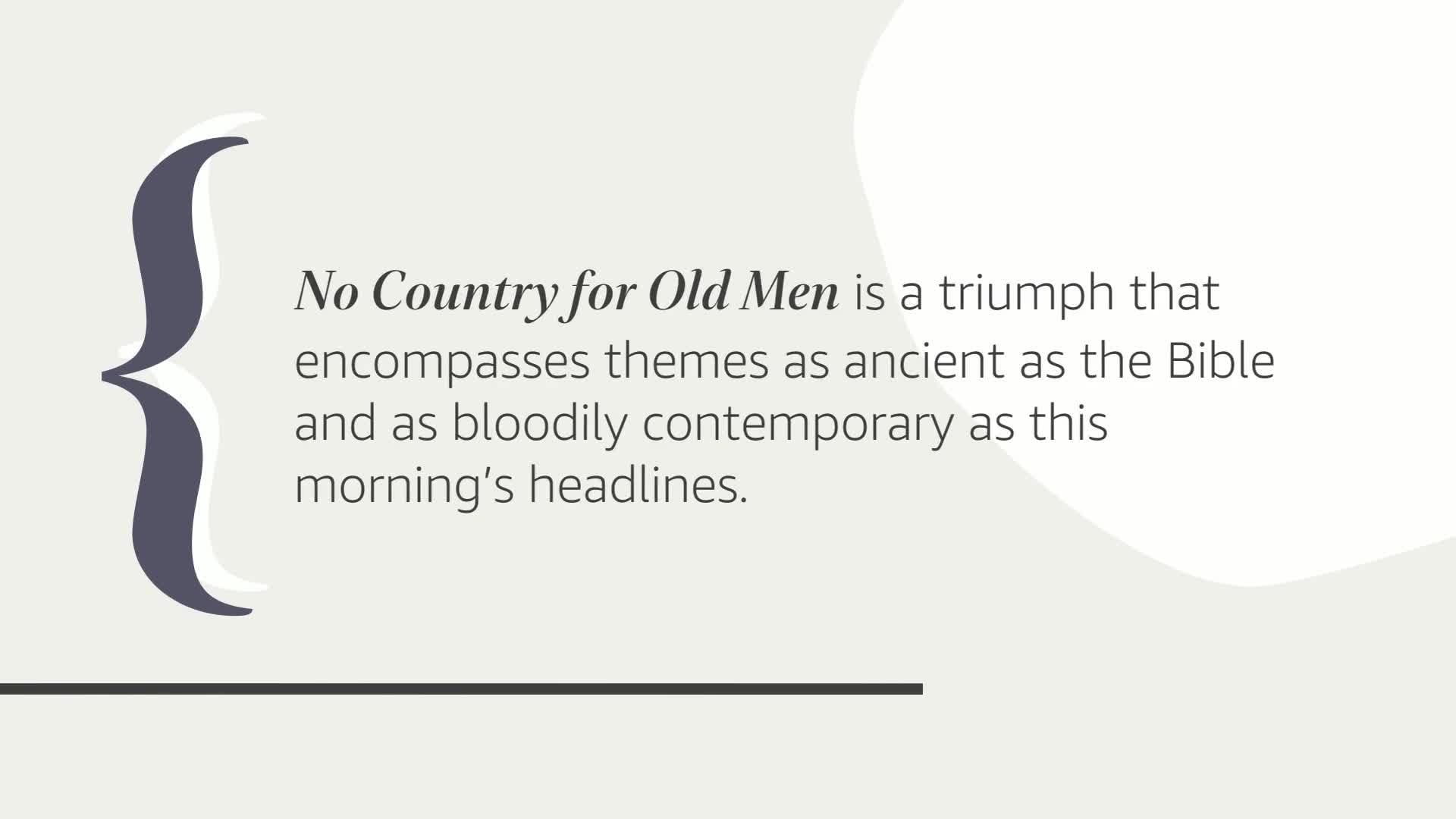 No Country for Old Men No Country for Old Men Paperback Audible Audiobook Kindle Hardcover Audio CD