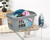 JMS we create smile 60L Plastic Hipster Laundry Baskets Set of 2 Silver view 7