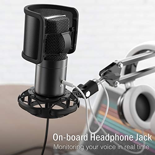 FIFINE USB Gaming Streaming Microphone Kit, for PC and Mac with USB A or C, Cardioid Condenser Computer Mic with Pop Filter, Mute Button, Mic Gain, Headphone Jack, for Twitch, Discord, YouTube (T683) 4 FIFINE USB Gaming Streaming Microphone Kit, for PC and Mac with USB A or C, Cardioid Condenser Computer Mic with Pop Filter, Mute Button, Mic Gain, Headphone Jack, for Twitch, Discord, YouTube (T683)