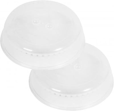Royle Home Set of 2 Ventilated Microwave Food Plate Covers 26 cm Clear