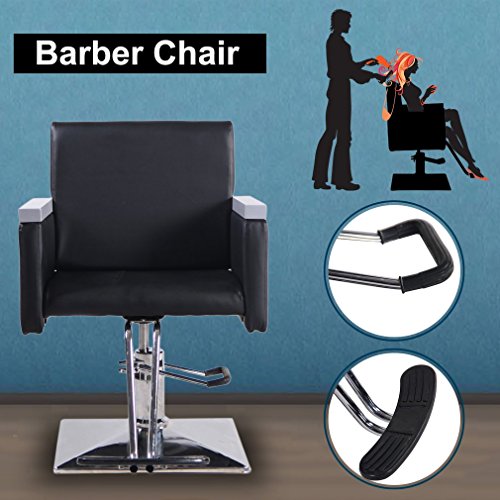 image for Homgrace Classic Hydraulic Barber Chair, Adjustable Styling Square Hai