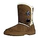 Clpp'li Womens Twin Button Fully Fur Lined Waterproof Winter Snow Boots