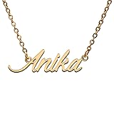 Anika Name Tag Necklaces for Her His Friends