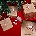 Souarts Pack of 50pcs Christmas Clips, Snowflake Red Wood Clothespins for Game Favors Craft, Wood Clips Set for Card Paper Photo Photography Activity (Red)
