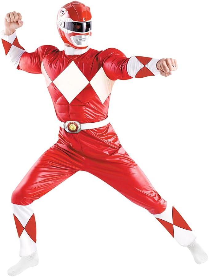 Disguise Red Ranger Costume XLarge Clothing
