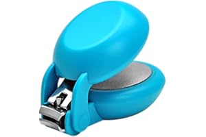 HARAC Special Needs Nail Clippers for Arthritic Hands, Senior and Kids, Adapted Nail Clipper for Fingernail and Thick Toenail, Made in Japan (Blue)