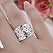 Cafurty 1 Carat Round Brilliant Cubic Zirconia Wedding Engagement Ring Sizes Adjustable Diamete