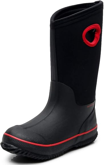 black rain boots girls