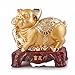 BOYULL Large Size Chinese Zodiac Pig Golden Resin Collectible Figurines Table Decor Statue