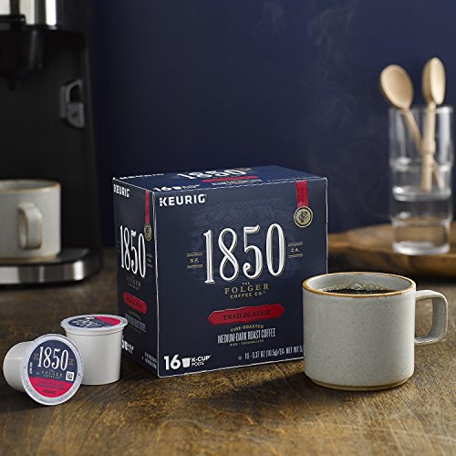 1850 Trailblazer, Medium-Dark Roast Coffee, K-Cup Pods for Keurig Brewers, 16 Count (Pack of 4)