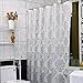 Ufatansy 36 Inch Width by 72 Inch Length European Shower Curtain PEVA Eco-Friendly PVC-Free Bathroom Curtain Waterproof and Stain Resistant, Durable Bath Curtain Liner with Hooks, Silver Grey New