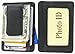 Printed grain cow hide leather money clip with magnet