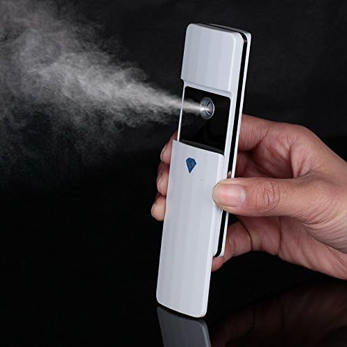 HF morning Steaming Nano Spray Portable Water Face Humidifier Beauty Machine Cold Spraying Machine Face Moisturizing Pore Cleansing Handheld Atomizer (Red)
