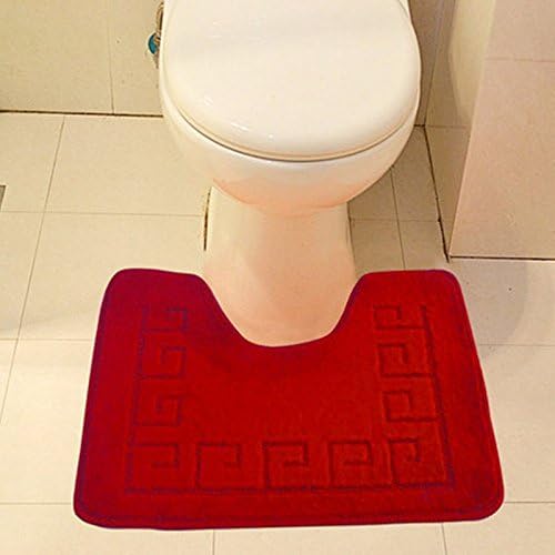 100% Egyptian Cotton Pedestal Mats Super Soft Washable Non-slip Bathroom Toilet Mats Sets Bath Carpet Floor Rug Pad