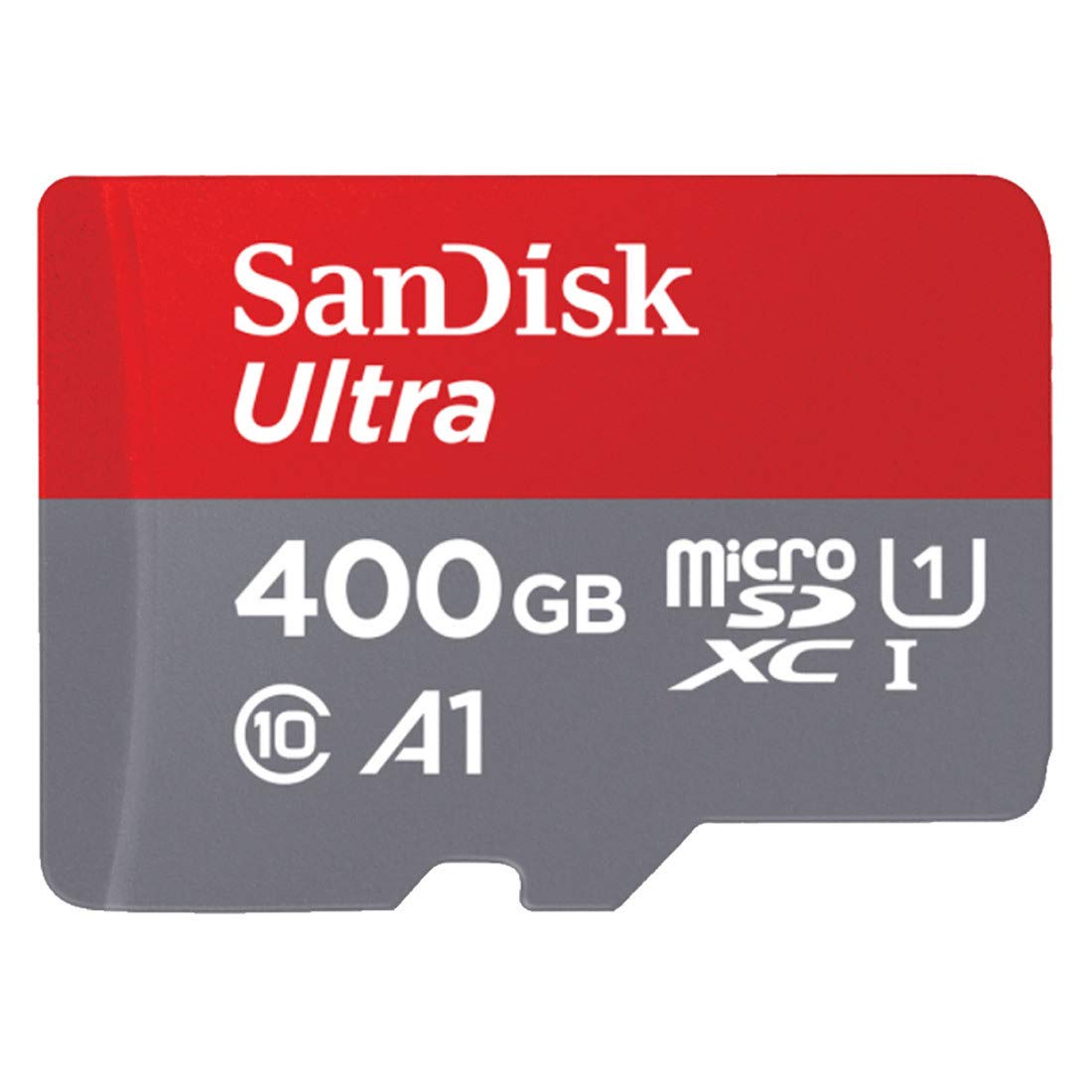 SanDisk 400GB Ultra microSDXC U1, C10, A1, UHS-1, 100MB/s R, 4x6, 10Y - SDSQUAR-400G-GN6MN