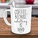 Muggies Coffee. Because Adulting is Hard Novelty Coffee Tea Mug. 11oz Cup. Unique Funny Christmas, Xmas, Birthday Gifts for Men & Women, Husband, Wife