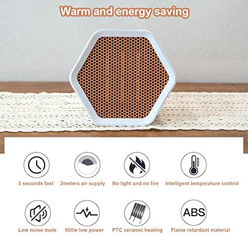 Heizlüfter Energiesparend,1000W Leise Heizlüfter mit 2 Modi,Elektroheizung mit Hochtemperaturschutz,Manueller 360° Flip,Keramik Heizlüftern für das Büro,Wohnzimmer,Schlafzimmer(Schwarz)