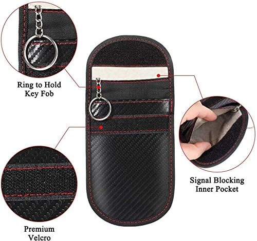 Faraday Pouch for Car Keys 2 Pack - Premium Signal Blocking RFID Keyless Entry Protection Bag, Carbon Fibre, Medium For All Keys - Image 3