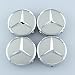 ZZHF1 Wheel Center Caps For Mercedes Benz 75mm - Raised Star Wheel Rim Insert Caps (4Pcs) (Silver)