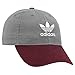 adidas Men's Originals Relaxed Fit Strapback Cap, Grey/Burgundy, One Size