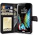LG K10 Case, LG Premier LTE Case, Tauri [Stand Feature] Wallet Leather Case with Card Pockets Flip Cover Protective Case For LG K10 / LG Premier LTE - Black