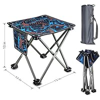 Agole Portable Folding Stool, Small Folding Camping Chair Outdoor Lightweight Collapsible Chair with Carry Bag for Fishing Hiking Gardening Traveling Beach BBQ