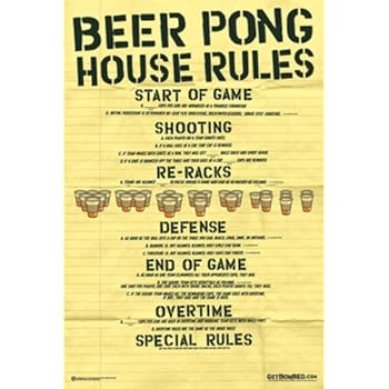 Amazon.com: NMR 88845 Beer Pong Rules Decorative Poster
