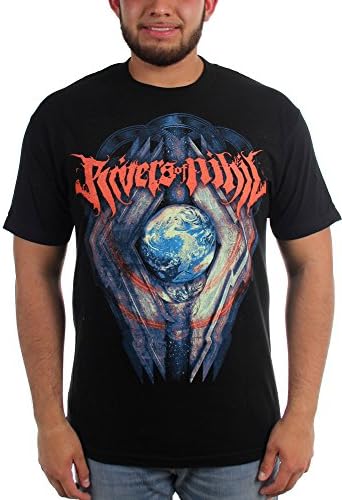 Rivers of Nihil - Mens Globe T-Shirt, Size: XX-Large, Color: Black