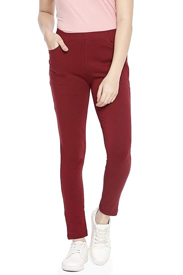 maroon jeggings