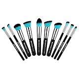Elemart(TM) 10pcs Kabuki Makeup Brush Kit Foundation Blending Blush Eyeliner Face Powder Brush Makeup Brush Set (Turquoise)