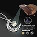 Onairmall Luminous Series Moon Love Heart Pendant Necklace Fluorescent Necklace,Glow in the Dark (Purple)
