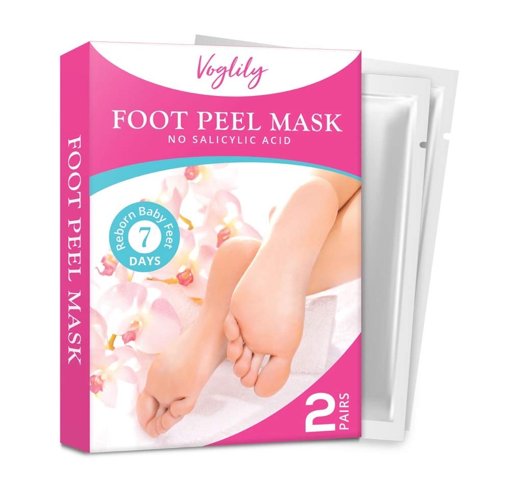 Voglily Foot Peel Mask Exfoliating Booties for Peeling Off Calluses & Dead Skin, Exfoliant for Soft baby Feet, Men & Women Upadted Version 2 Pack: Beauty