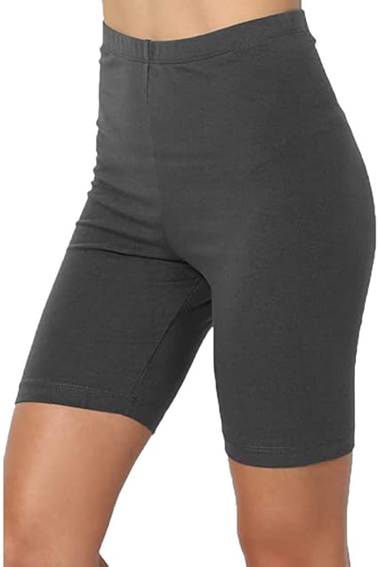 cotton high waisted biker shorts