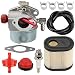 Hilom 640350 Carburetor Air Filter Spark Plug Fuel Line Primer Blub for Tecumseh Toro Recycler 640271 640303 LV195EA LEV100 LEV105 LEV120 20016 20017 20018 6.75 HP Toro Lawnmowers