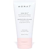 MONAT Sun Veil Mineral Sunscreen for Face SPF 50, Tinted Invisible Defense, Broad Spectrum Oil Free Facial Sunscreen with Zinc Oxide, Niacinamide & Vitamin E, 1.7 Fl Oz